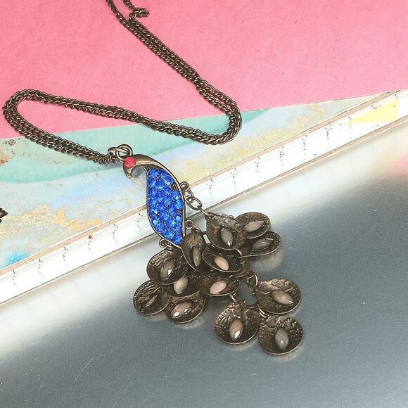 Ladies Peacock Necklace - Picture 1 of 6